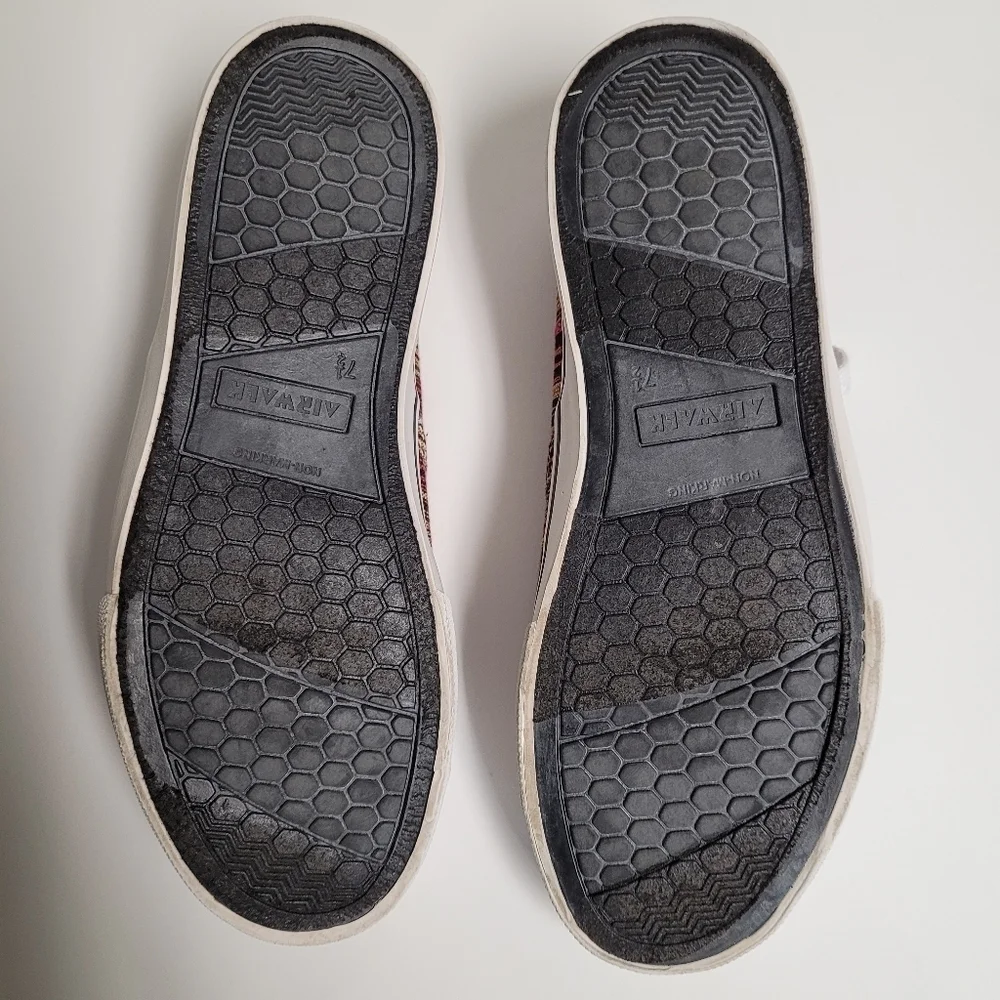 Airwalk Striped Canvas Lace‎ Up Sneakers Womens Size 7.5